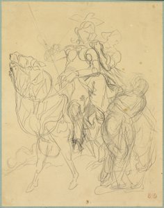 マルフィーズとピナベルの愛人のための習作 作： Eugène Delacroix