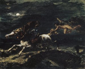 魔女に追われるタム・オシャンター、1849年。 作： Eugène Delacroix