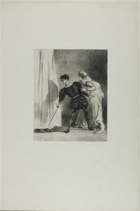 ポローニアスの殺人 作： Eugène Delacroix