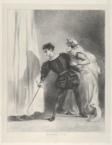 ポローニアスの殺人、1834-43., 1834-43. 作： Eugène Delacroix
