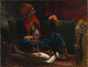 スモーカー、19世紀。 作： Eugène Delacroix
