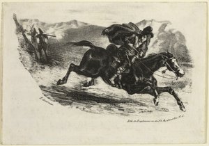 密輸業者の飛行 作： Eugène Delacroix