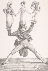 イタリア劇場、1821年、1821年。 作： Eugène Delacroix