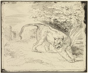 タイガー、春への準備 作： Eugène Delacroix