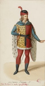 ゴルチエ・ドールネの衣装（ラ・トゥール・ド・ネスル、1832年）（トリミング済み） 作： ウジェーヌ・デュ・ファジェ