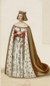 マルグリット・ド・ブルゴーニュ役ジョルジュ嬢の衣装（『ラ・トゥール・ド・ネスル』1832年）2（トリミング済み） 作： ウジェーヌ・デュ・ファジェ