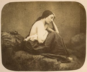 女性の肖像画 作： Eugène Durieu