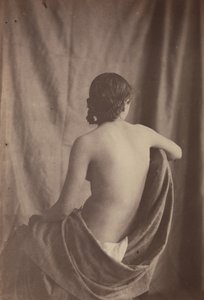 [座っている女性のヌード]、1853-54。 作： Eugène Durieu