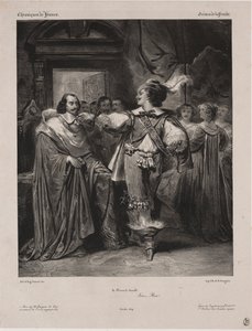 フランスのクロニクル：フロンドのシーン - コンデの王子、1829年。 作： Eugène François Marie Joseph Devéria