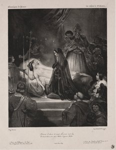フランスの年代記：クロドミールの子供たち、1829年。 作： Eugène François Marie Joseph Devéria
