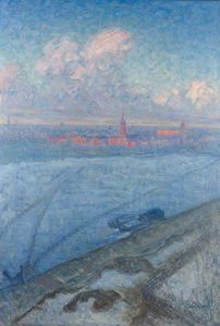 夕暮れの街 作： Eugène Jansson
