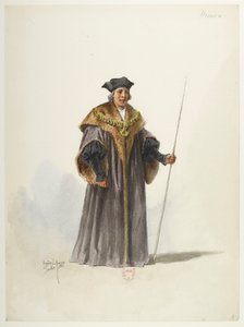 Btv1b84558104 09 - サン＝サーンス - ヘンリー8世 - マケット・デ・コスチューム - ラコステ - 9th Huissier 作： ユージン・ラコステ