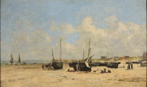 干潮時のベルク・ビーチ 作： ユージン・ルイ・ブーダン