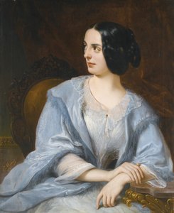 帝国劇場ヴェラサモイロワの女優の肖像、1845 作： Eugéne Pluchart