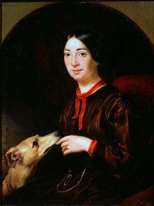 歌手兼作曲家のポーリン・ヴィラードの肖像、1821-1910、c1853