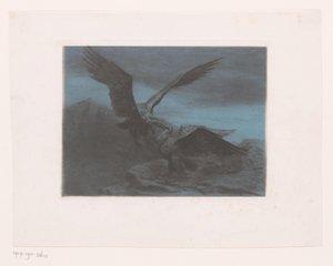 山脈の 2 羽のワシ 作： Eugène Van Hove