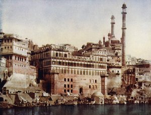 ベナレス、古代ヒンドゥー寺院の跡地に建つモスク（写真） 作： European Photographer