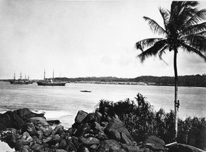 コロンボ港、1860〜80年頃 作： European Photographer