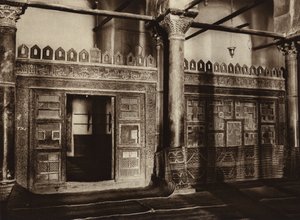 カイルアン、大モスクのロイヤルボックス（モノクロ写真 作： European Photographer