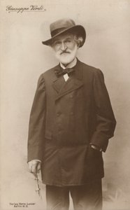 オペラ作曲家ジュゼッペ・ヴェルディの肖像（モノクロ写真） 作： European Photographer