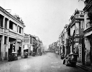 クイーンズロード、香港、1875年頃 作： European Photographer
