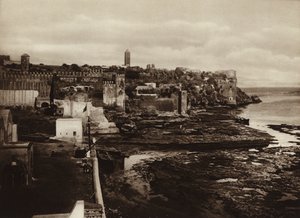 ラバト、ウダヤ岬の眺め（モノクロ写真） 作： European Photographer