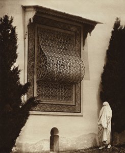Sidi-Bou-Said、ハレムの窓（モノクロ写真 作： European Photographer