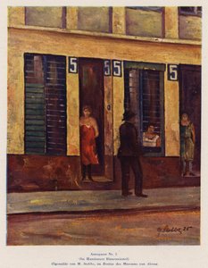 5 アンナガッセ、ハンブルクの赤線地帯（油絵） 作： European School