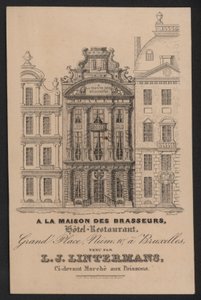 A La Maison Des Brasseurs, Hotel Restaurant, Brussels, L J Lintermans (carving) 作： European School