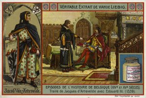 ゲントのジェイコブファンアルテベルデとイングランドのエドワード3世王の間の条約の合意、1339年 作： European School