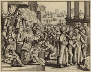 アンティオコスと 7 人の息子を持つ女性の殉教 (彫刻) 作： European School