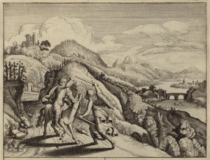 モアブの王バラクに向かう途中、ロバに叱られるバラム（彫刻） 作： European School
