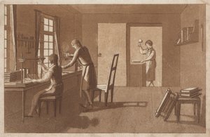製本業者（リトグラフ） 作： European School
