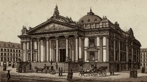 Bruxelles/Brussels: The stock exchange (litho)