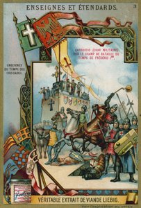 12世紀のフレデリック1世バルバロッサの時代の戦場に立つカロッチョ 作： European School