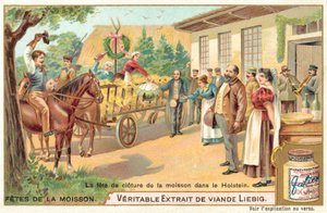 ドイツ・ホルスタイン州で収穫の終わりを祝う（クロモリト 作： European School
