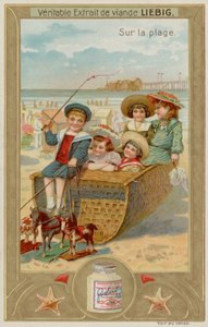 おもちゃの馬のふりをしている子供 作： European School