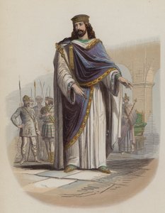 フランク王国の王クローヴィス1世（彩色済み彫刻 作： European School