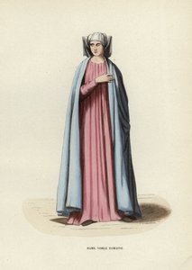デイム・ノーブル・ロメイン（彩色済み彫刻 作： European School