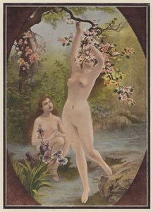 イブの娘、木の花を持つ女性 (色リソ) 作： European School