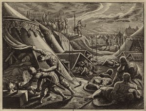 サウルの槍と水差しを手にするダビデ（彫刻） 作： European School