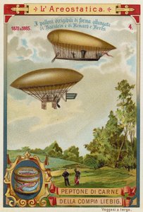 ヘンライン（1872）とレナードとクレブス（1885）の飛行船 作： European School
