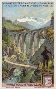 フランス、シャモニー近くのViaduc Ste Marieの電気鉄道 作： European School