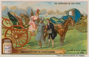 1828年の英語コンバーチブルとクーペのコーチ 作： European School