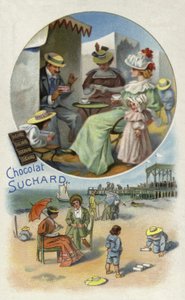 ビーチでスチャードチョコレートを楽しむ 作： European School