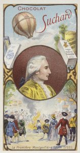 1783年6月4日、フランス、アノネーのモンゴルフィエ兄弟による熱気球の最初のデモ 作： European School