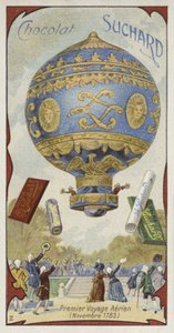 最初の有人気球飛行、1783年11月 作： European School