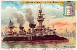フランスの装甲巡洋艦デュピュイ・ド・ロム（クロモリ写真 作： European School