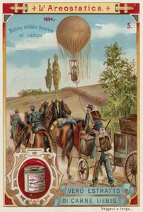 フィールドでのフランスの軍事気球、1894 作： European School