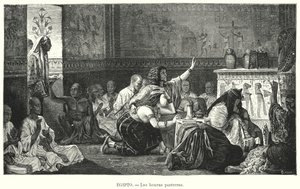 古代エジプトの葬儀（リトグラフ 作： European School